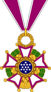 Legion of Merit (Commander) awarded to Admiral Ruge by the American Government in 1961.